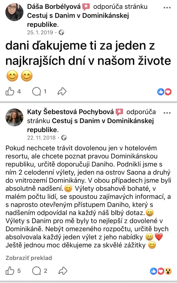 Recenzie klientov na spoznávanie Dominikánskej republiky